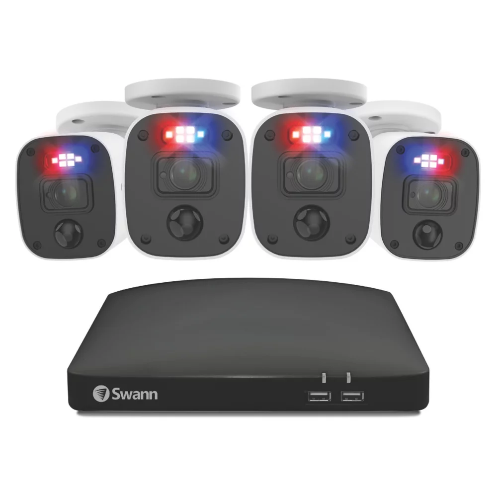 Swann Enforcer SWDVK-846854MQB-EU 64GB SD CardGB 8-Channel 1080p DVR CCTV Kit & 4 Indoor & Outdoor Cameras - Image 4