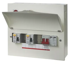Wylex 13-Module 5-Way Part-Populated Dual RCD Consumer Unit With SPD