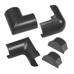 D Line D-Line ABS Plastic Black Trunking Accessories 5 Pieces