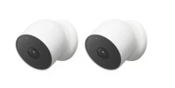Google Nest Nest Cam Battery-Powered White Wired Or Wireless 1080p Indoor & Outdoor Round Smart Camera 2 Pack