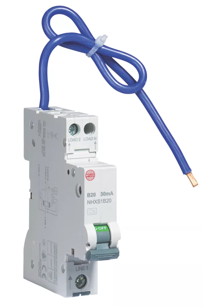 Wylex 20A 30mA DP Type B Mini RCBO 2 Wylex 20A 30mA DP Type B Mini RCBO - Image 2