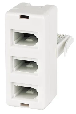 Philex RJ11 Triple Telephone Adaptor