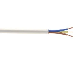 Time 3093Y White 3-Core 0.75mm² Flexible Cable 25m Drum