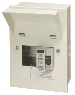 Wylex 4-Module 2-Way Part-Populated RCD Incomer Consumer Unit