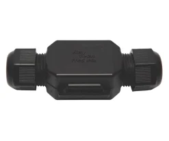Raytech 2-Entry 3-Pole IP69K Gel-Filled Straight Cable Joint Black