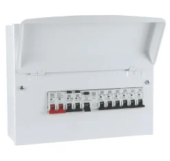 MK Sentry 12-Module 8-Way Populated Main Switch Consumer Unit