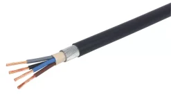 Prysmian 6944X Black 4-Core 6mm² Armoured Cable 25m Coil