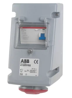 ABB 16A 3P+N+E Socket With 25A RCD 240/415V