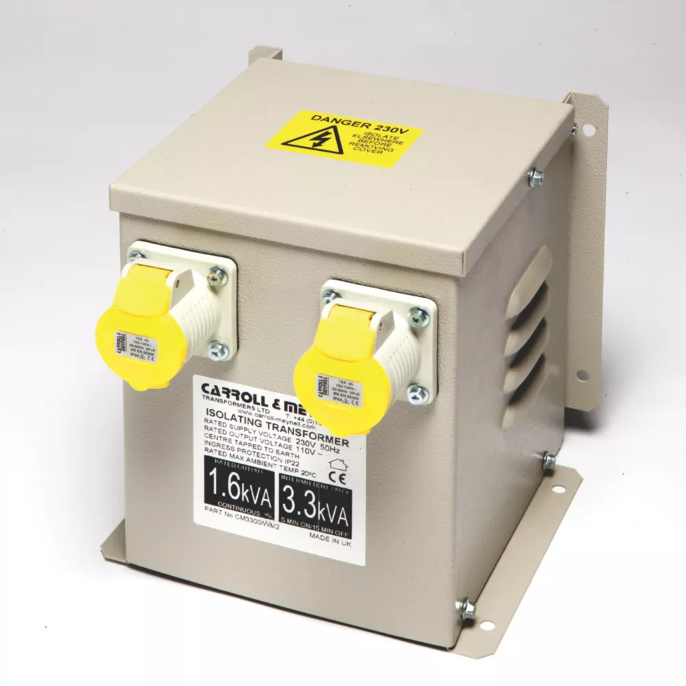 Carroll And Meynell Transformers Carroll & Meynell 3300VA Intermittent Step-Down Isolation Transformer 230V/110V 2 Carroll And Meynell Transformers Carroll & Meynell 3300VA Intermittent Step-Down Isolation Transformer 230V/110V - Image 2
