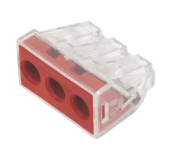 Wago 41A 3-Way Push-Wire Connector 50 Pack