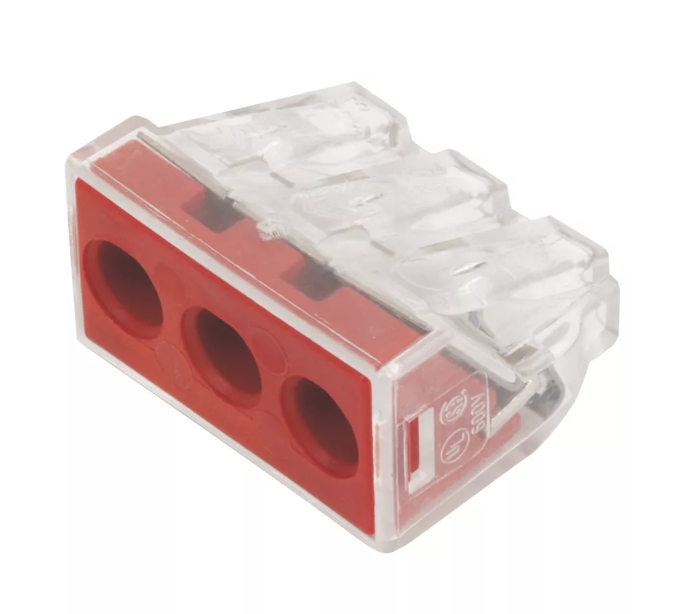 Wago 41A 3-Way Push-Wire Connector 50 Pack
