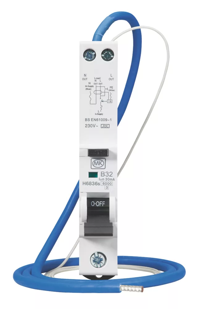 MK Sentry 32A 30mA SP Type B RCBO - Image 2