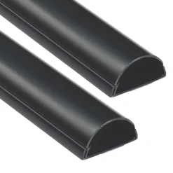 D Line D-Line PVC Black TV Trunking 50mm X 25mm X 1.5m 2 Pack