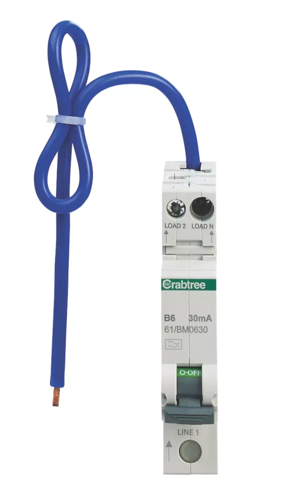 Crabtree Starbreaker 6A 30mA SP & N Type B Mini-RCBO - Image 2