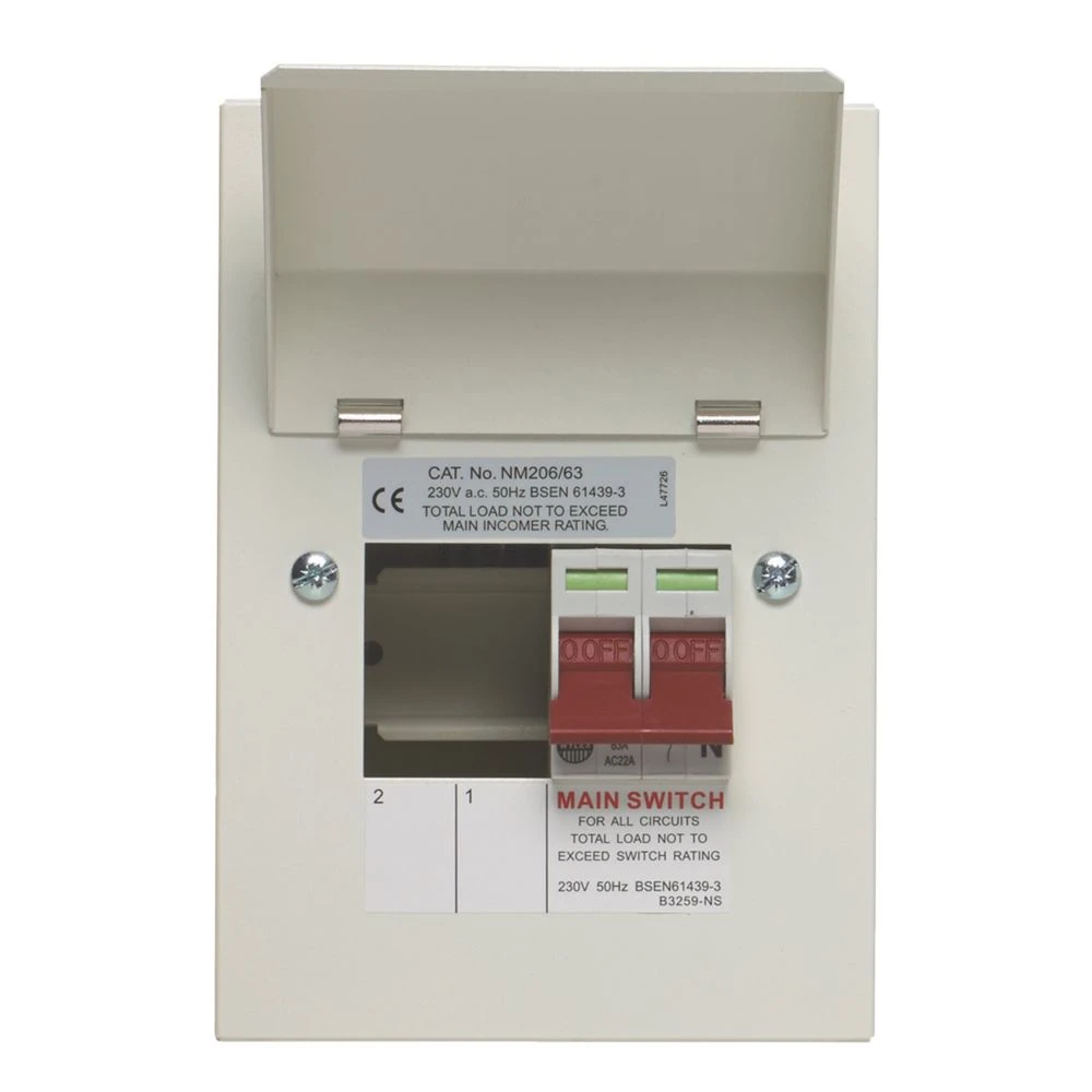 Wylex 4-Module 2-Way Part-Populated Main Switch Consumer Unit - Image 3