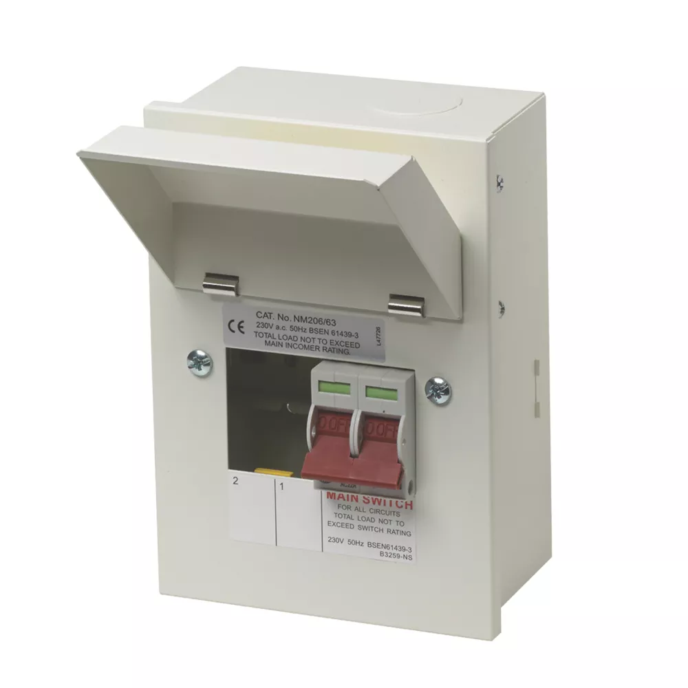 Wylex 4-Module 2-Way Part-Populated Main Switch Consumer Unit