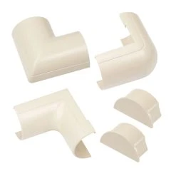 D Line D-Line ABS Plastic Magnolia Trunking Accessories 5 Pieces