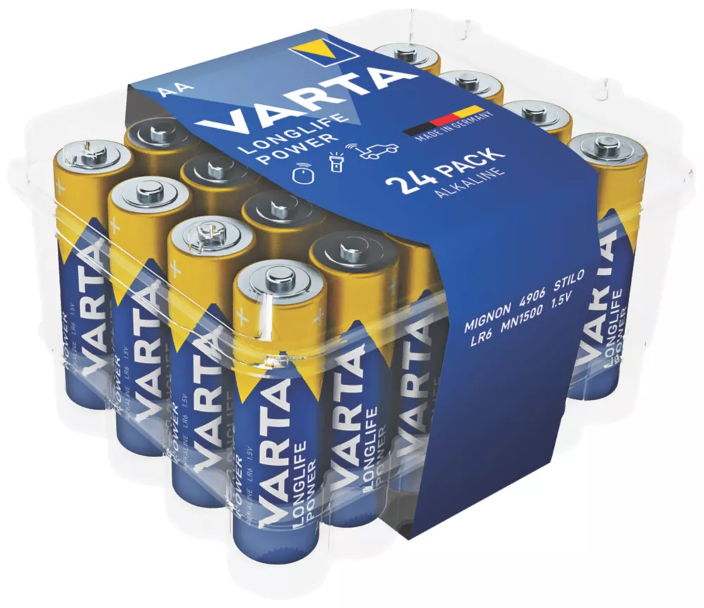 Varta Longlife Power AA High Energy Batteries 24 Pack