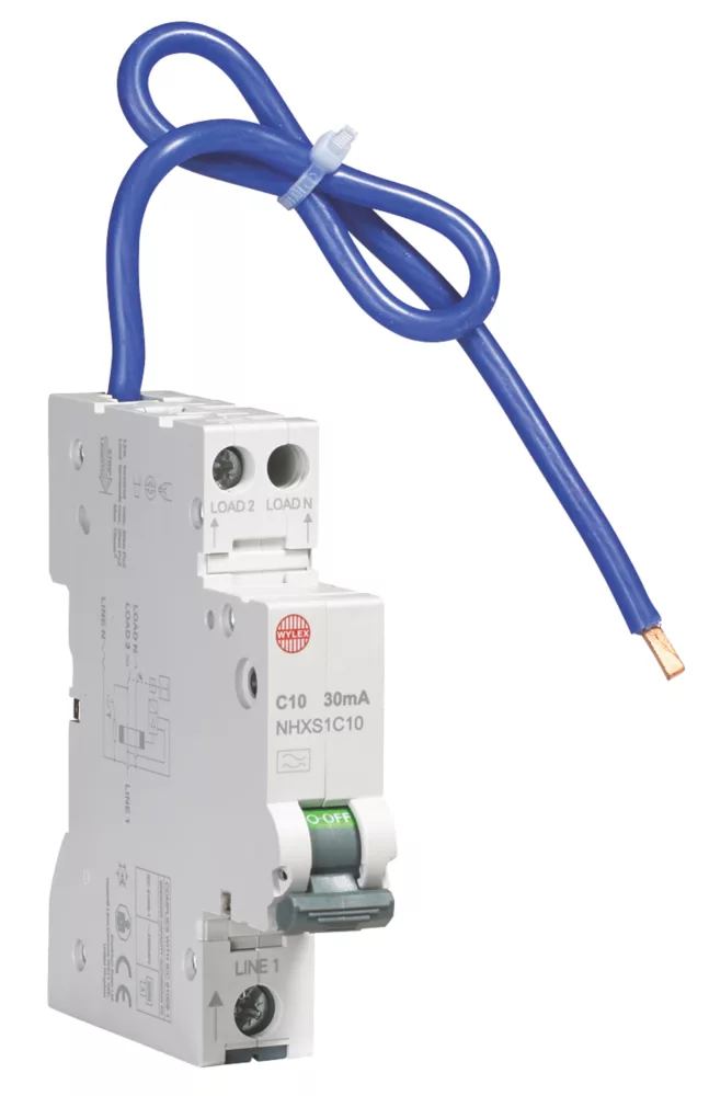 Wylex 10A 30mA DP Type C Mini RCBO 2 Wylex 10A 30mA DP Type C Mini RCBO - Image 2