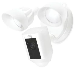 Ring By Amazon Ring Cam Wired Plus 8SF1P1-WEU0 White Wired 1080p Outdoor Smart Camera With Floodlight With PIR Sensor