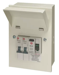 Wylex 4-Module 2-Way Populated Garage Consumer Unit