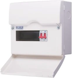 British General CFSW07 9-Module 7-Way Part-Populated Main Switch Consumer Unit