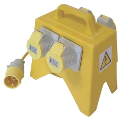 Carroll And Meynell Transformers Carroll & Meynell 16A 4-Way Site Splitter 5m 110V