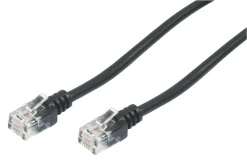 Philex Black Unshielded RJ11 76702HS Ethernet Cable 3m