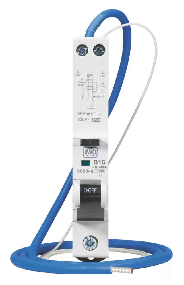MK Sentry 16A 30mA SP Type B RCBO - Image 2