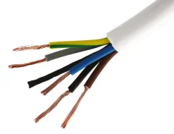 Time 3095Y White 5-Core 0.75mm² Flexible Cable 10m Coil