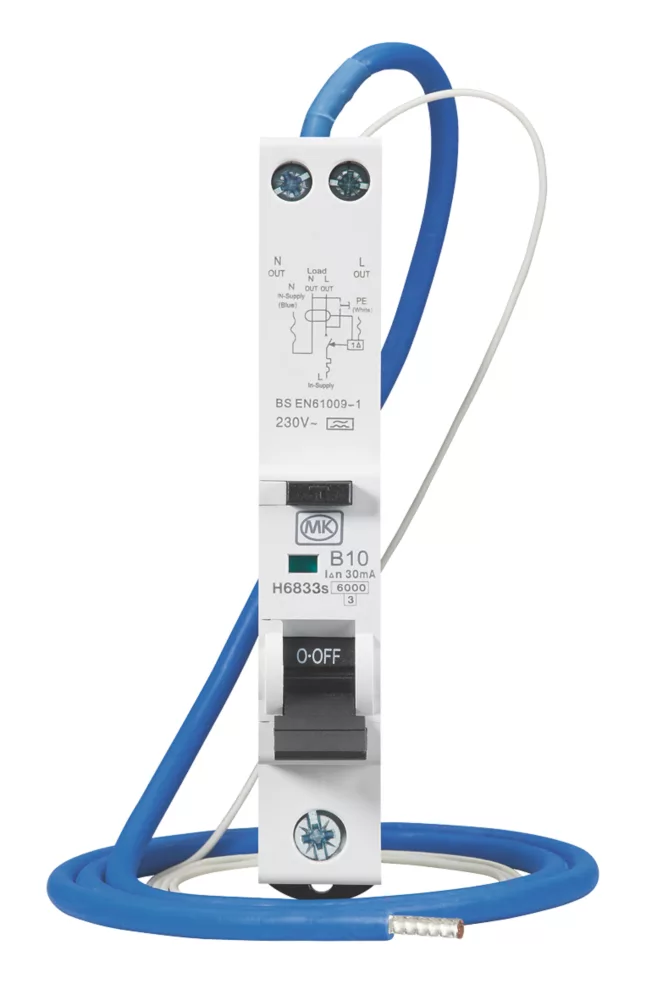 MK Sentry 10A 30mA SP Type B RCBO - Image 2