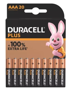 Duracell Plus AAA Alkaline Batteries 20 Pack