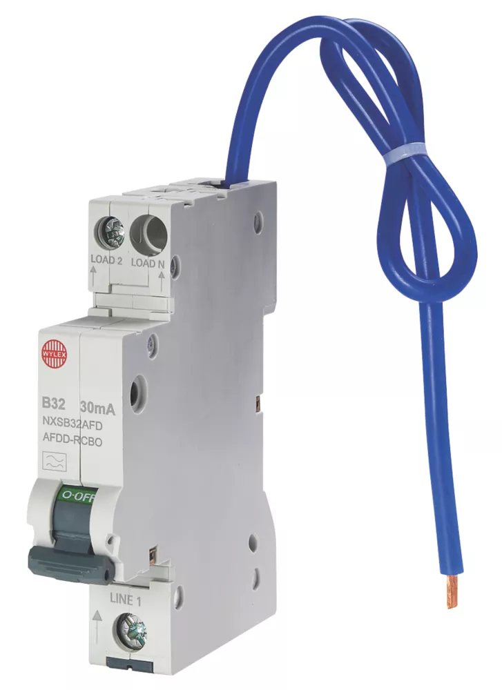 Wylex NXS 32A 30mA SP & N Type B AFDD & RCBO