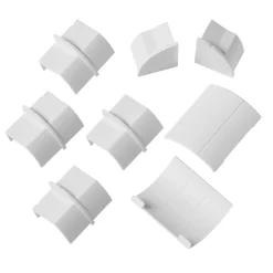 D Line D-Line Plastic White Decorative Trunking Floor Trim Accessories Pack 8 Pcs