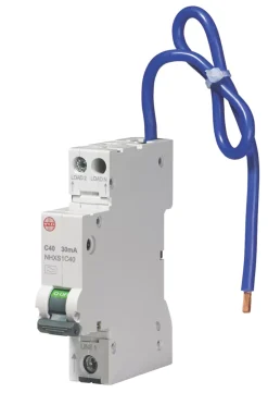 Wylex 40A 30mA DP Type C Mini RCBO