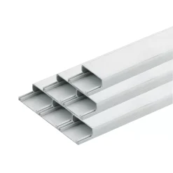 Tower UPVC White Mini Trunking 38mm X 16mm X 2m 4 Pack