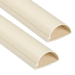 D Line D-Line PVC Magnolia TV Trunking 50mm X 25mm X 1.5m 2 Pack
