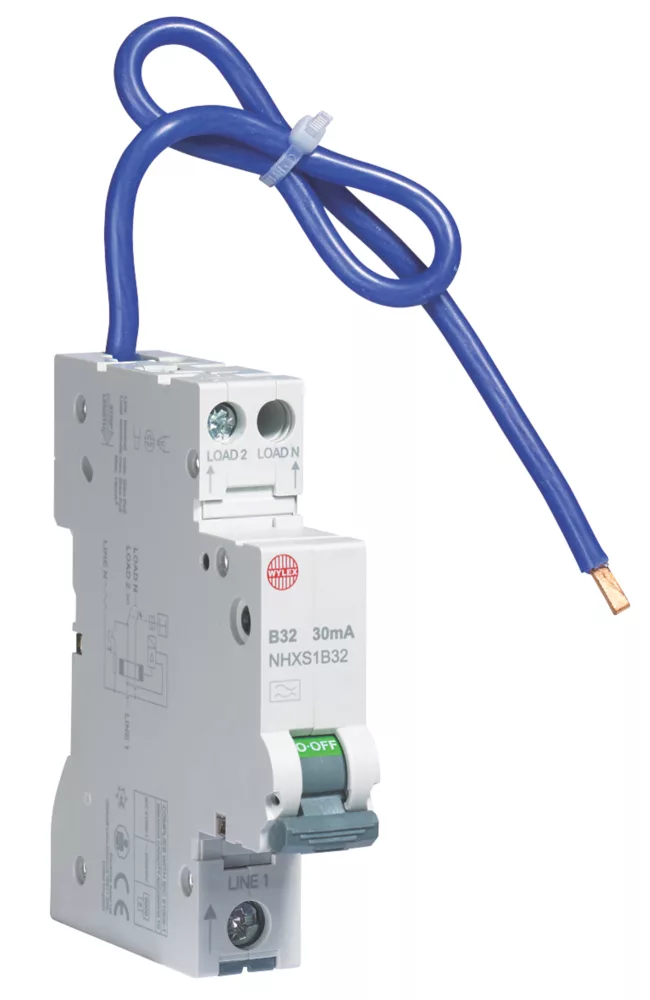 Wylex 32A 30mA DP Type B Mini RCBO - Image 2