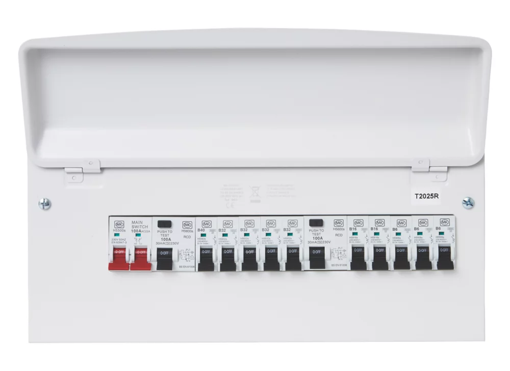 MK Sentry 16-Module 16-Way Populated High Integrity Dual RCD Consumer Unit - Image 2