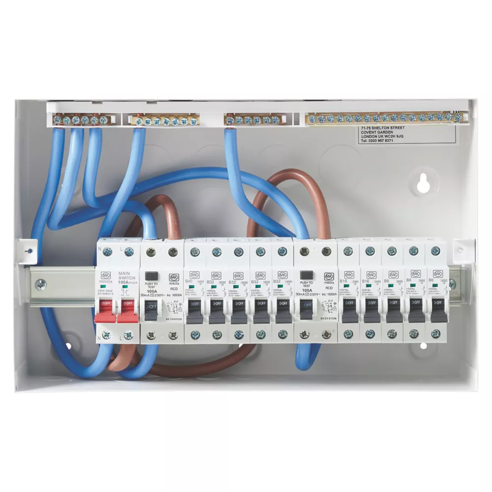 MK Sentry 16-Module 16-Way Populated High Integrity Dual RCD Consumer Unit - Image 6