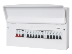 MK Sentry 16-Module 16-Way Populated High Integrity Dual RCD Consumer Unit