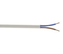 Time 2192Y White 2-Core 0.75mm² Flexible Cable 50m Drum