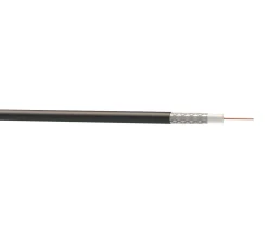 Time RG6 Black 1-Core Round Coaxial Cable 100m Drum