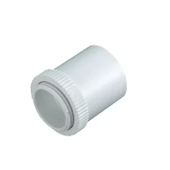 Tower Male Conduit Adaptors 25mm White 2 Pack