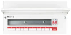 British General Fortress 19-Module 17-Way Part-Populated Main Switch Consumer Unit 10 British General Fortress 19-Module 17-Way Part-Populated Main Switch Consumer Unit -Yale Sales Store 503PV A2