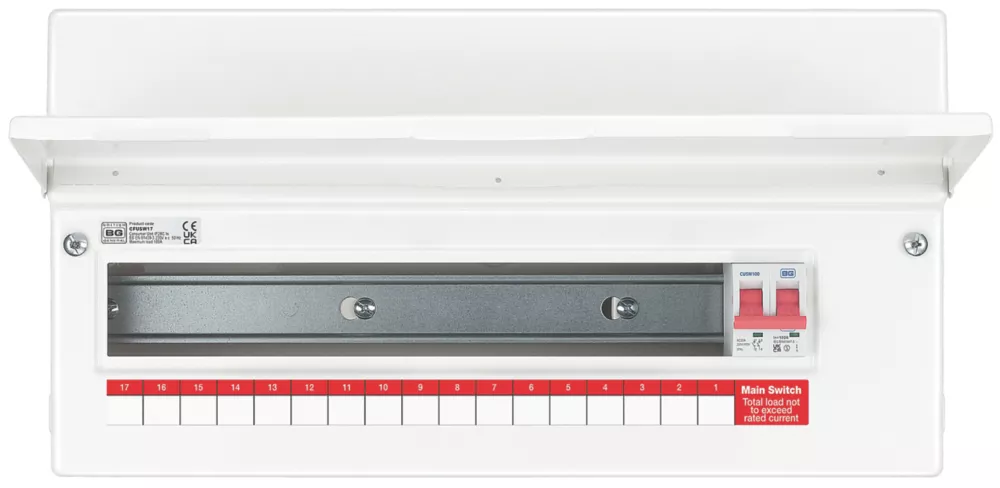 British General Fortress 19-Module 17-Way Part-Populated Main Switch Consumer Unit 3 British General Fortress 19-Module 17-Way Part-Populated Main Switch Consumer Unit - Image 3