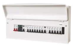 MK Sentry 21-Module 12-Way Populated Dual RCD Consumer Unit With SPD