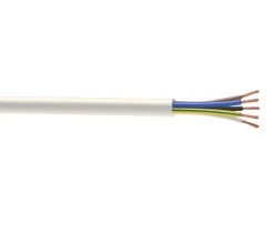Time 3185Y White 5-Core 1mm² Flexible Cable 25m Drum
