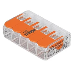 Wago 221 Series 32A 5-Way Lever Connector 25 Pack