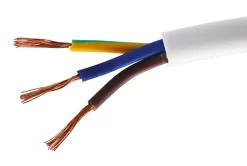 Time 3183Y White 3-Core 1.0mm² Flexible Cable 10m Coil